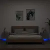 vidaXL Tables de chevet murales avec lumières LED 2 pcs gris béton