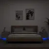 vidaXL Tables de chevet murales avec lumières LED 2 pcs sonoma gris