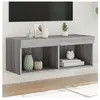 vidaXL Meuble TV avec lumières LED sonoma gris 80x30x30 cm