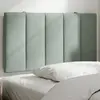 vidaXL Coussin de tête de lit gris clair 80 cm velours