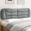 vidaXL Coussin de tête de lit gris clair 193 cm tissu