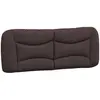 vidaXL Coussin de tête de lit marron foncé 140 cm tissu