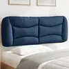 vidaXL Coussin de tête de lit bleu 140 cm tissu