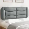 vidaXL Coussin de tête de lit gris clair 140 cm tissu