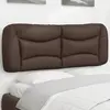 vidaXL Coussin de tête de lit marron 140 cm similicuir