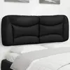 vidaXL Coussin de tête de lit noir 120 cm similicuir