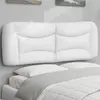 vidaXL Coussin de tête de lit blanc 120 cm similicuir
