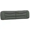 vidaXL Coussin de tête de lit gris foncé 200 cm tissu