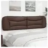 vidaXL Coussin de tête de lit marron 200 cm similicuir