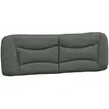 vidaXL Coussin de tête de lit gris foncé 160 cm tissu