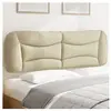 vidaXL Coussin de tête de lit crème 160 cm tissu