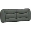 vidaXL Coussin de tête de lit gris foncé 120 cm tissu
