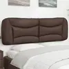vidaXL Coussin de tête de lit marron 160 cm similicuir