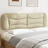 vidaXL Coussin de tête de lit crème 180 cm tissu