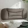 vidaXL Coussin de tête de lit taupe 100 cm tissu