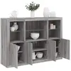 vidaXL Buffets avec lumières LED 3 pcs sonoma gris bois d'ingénierie