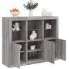 vidaXL Buffets avec lumières LED 3 pcs sonoma gris bois d'ingénierie