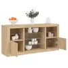 vidaXL Buffet avec lumières LED chêne sonoma 142,5x37x67 cm