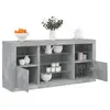 vidaXL Buffet avec lumières LED gris béton 142,5x37x67 cm