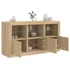 vidaXL Buffet avec lumières LED chêne sonoma 123x37x67 cm