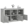 vidaXL Buffet avec lumières LED gris béton 123x37x67 cm