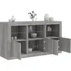 vidaXL Buffet avec lumières LED sonoma gris 123x37x67 cm