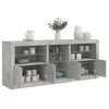 vidaXL Buffet avec lumières LED gris béton 162x37x67 cm