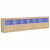vidaXL Buffet avec lumières LED chêne sonoma 283x37x67 cm