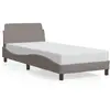 vidaXL Cadre de lit avec tête de lit Taupe 100x200 cm Tissu