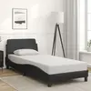 vidaXL Cadre de lit avec tête de lit Noir 90x190 cm Similicuir