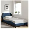 vidaXL Cadre de lit avec tête de lit Bleu 90x190 cm Tissu