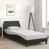 vidaXL Cadre de lit avec tête de lit Noir 90x200 cm Similicuir
