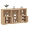 vidaXL Buffet avec lumières LED chêne sonoma 181,5x37x100 cm