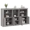 vidaXL Buffet avec lumières LED sonoma gris 162x37x100 cm