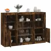 vidaXL Buffets avec lumières LED 3 pcs chêne fumé bois d'ingénierie