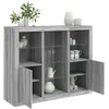 vidaXL Buffets avec lumières LED 3 pcs sonoma gris bois d'ingénierie