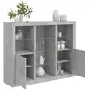vidaXL Buffets avec lumières LED 3 pcs gris béton bois d'ingénierie
