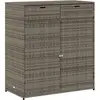 vidaXL Armoire de rangement de jardin gris 105x55x113cm résine tressée