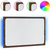 vidaXL Miroir de salle de bain à LED chêne marron bois d'ingénierie