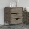 vidaXL Armoire de rangement de jardin gris 55x59x80 cm résine tressée
