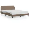 vidaXL Cadre de lit avec tête de lit Cappuccino 140x190 cm Similicuir