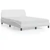 vidaXL Cadre de lit avec tête de lit Blanc 140x190 cm Similicuir
