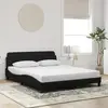 vidaXL Cadre de lit avec tête de lit Noir 160x200 cm Velours