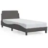vidaXL Cadre de lit avec tête de lit Gris 160x200 cm Similicuir
