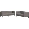 vidaXL Ensemble de canapés 2 pcs taupe tissu