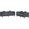 vidaXL Ensemble de canapés 3 pcs avec coussins gris foncé velours