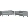 vidaXL Ensemble de canapés 2 pcs gris clair tissu