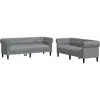 vidaXL Ensemble de canapés 2 pcs gris clair tissu