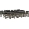 vidaXL Ensemble à manger de jardin coussins 13 pcs gris résine tressée
