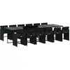 vidaXL Ensemble à manger de jardin 13 pcs coussins noir résine tressée